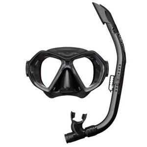 Black mask and snorkel set
