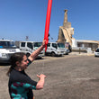 Load image into Gallery viewer, Practicing launching the SMB on the surface for the DSMB dive of the PADI DSMB specialty course in Malta

