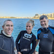 Load image into Gallery viewer, A selfie of pleasure divers at HMS Maori, Valetta, about to enter the water
