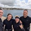 Load image into Gallery viewer, A group of divers before a training dive to the x127 wreck in Malta
