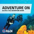 Load image into Gallery viewer, Two divers in scuba gear swimming over bright orange coral

