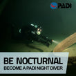 Load image into Gallery viewer, A diver with a torch in the dark on the PADI Night Diver specialty in Saint Paul's Bay, Malta
