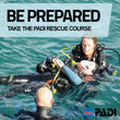 Load image into Gallery viewer, A diver giving in-water rescue breaths to another diver during the PADI rescue diver course on Sirens reef in Saint Paul's Bay
